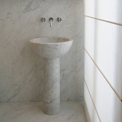 carrara marble washbasin interior design studio catoir