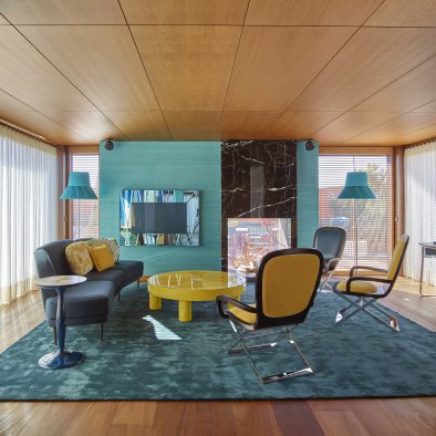 living room turquoise interior design studio catoir