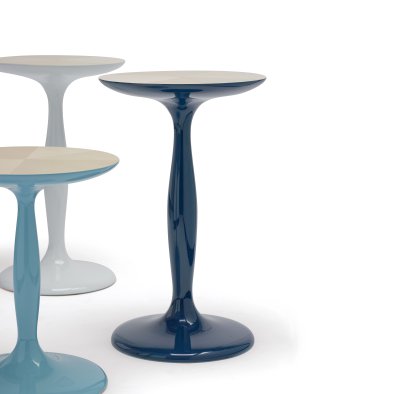laquered side table blue parigi studio catoir